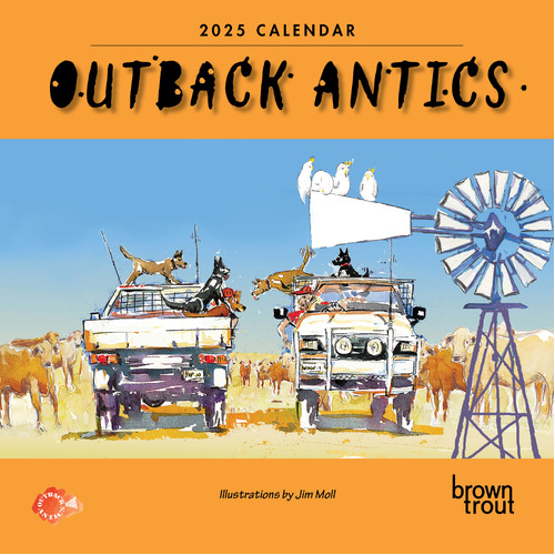 2025 Calendar Outback Antics Square Wall Browntrout A04923