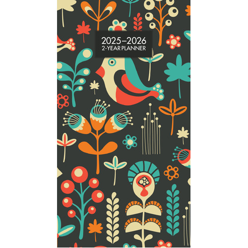 2025-2026 2-Year Planner Autumn Garden Month to View Browntrout A05012