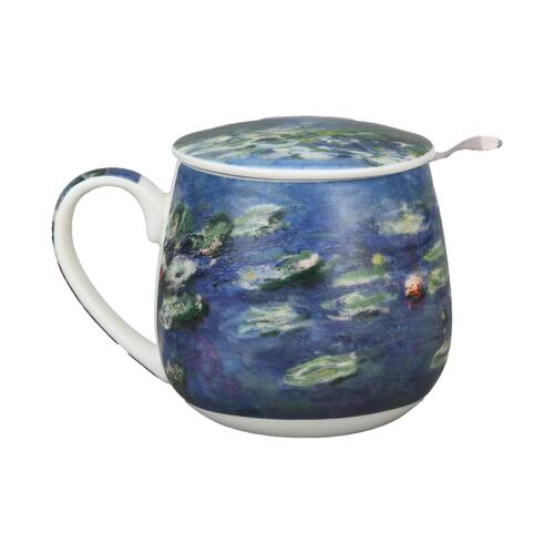 Artico Mug with Tea Infuser Claude Monet Water Lilies BM09