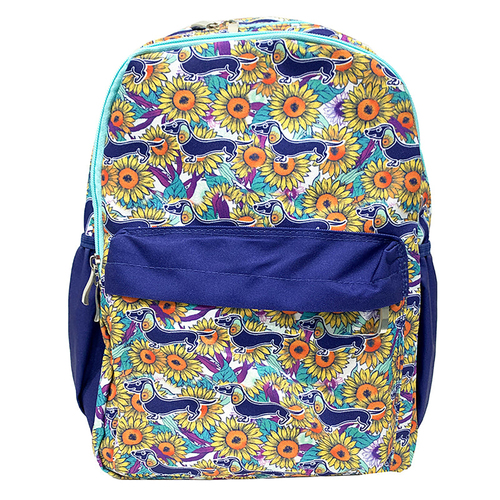 Got It Covered Backpack 38cm Lisa Pollock Dachshund Sunflower School Bag TBPLPDACHSHUND