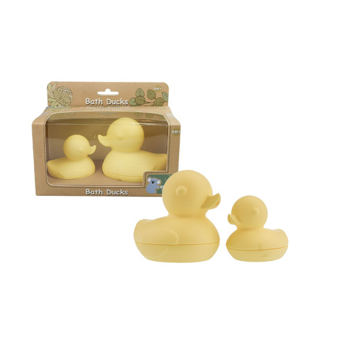 Koala Dream Bath Toys Silicone Ducks Set of 2 Yellow, Eleganter CA3025-1