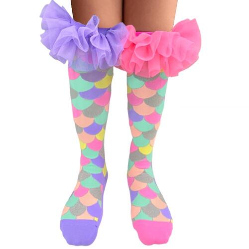 Madmia Socks Ages 6-99 One Size Fits Most - MERMAID FRILLS SOCKS