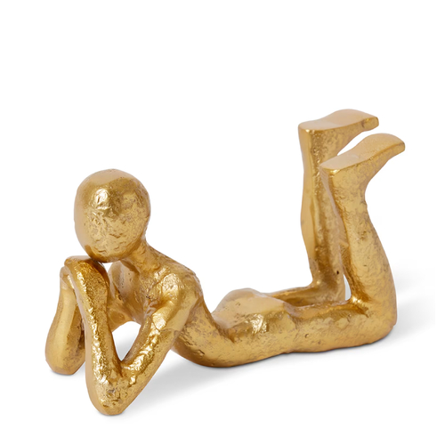 Elme Living Figurine Judd Sculpture 20x8x11cm Gold DE.165.GD Home Decor