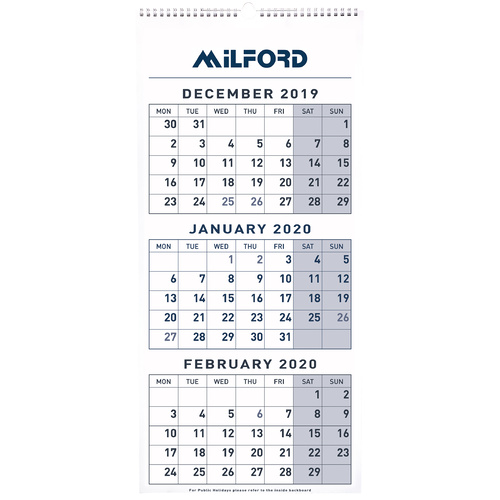 2020 Milford Wall Calendar 441050