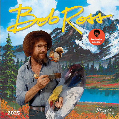 2025 Calendar Bob Ross Square Wall Andrews McMeel AM44717