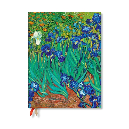 2024-2025 18-Month Diary Paperblanks Van Gogh's Irises H/cover Ultra Week-At-A-Time Vert.