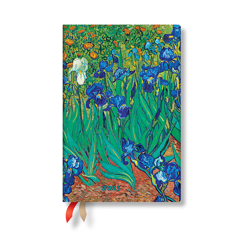 2025 Diary Paperblanks Van Gogh's Irises H/cover Mini Week to View Horiz.