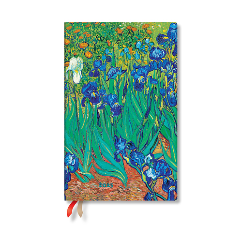 2025 Diary Paperblanks Van Gogh's Irises Flexi Maxi Week to View Horiz.