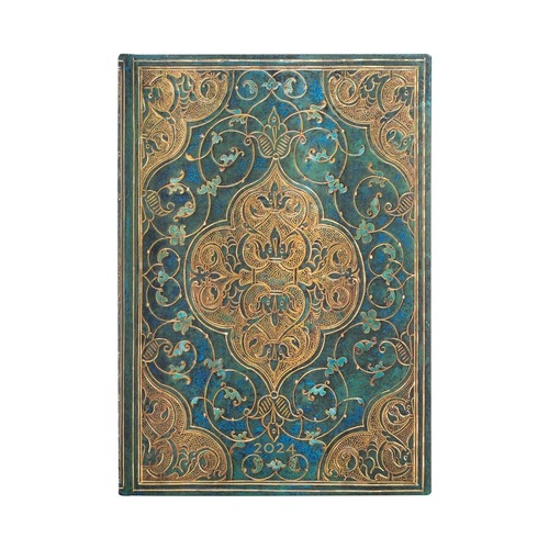 2024 Diary Turquoise Chronicles Midi Week-at-a-Time Vertical Paperblanks