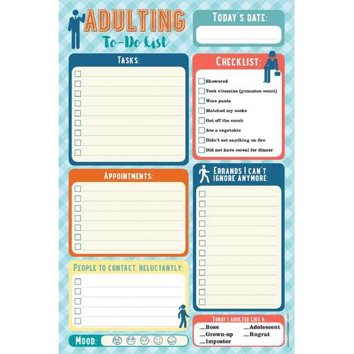 Peter Pauper Press Note Pad Adulting To-Do List 322692