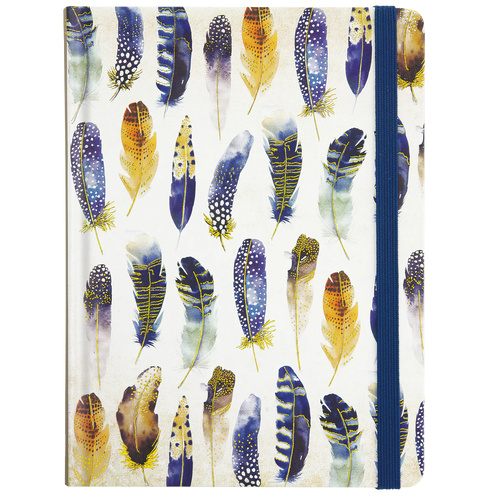 Peter Pauper Press Journal Mid-Size - Watercolor Feathers 324498