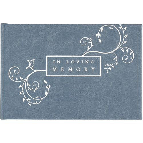 Peter Pauper Press Guest Book In Loving Memory Blue 326447