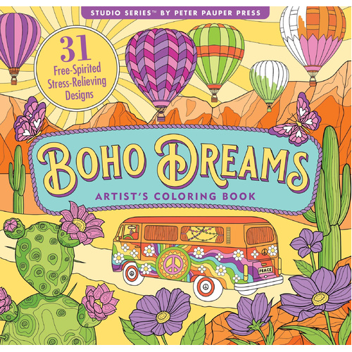 Peter Pauper Press Adult Coloring Book Boho Dreams 342249