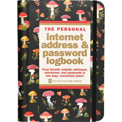 Peter Pauper Press The Personal Internet Address & Password Logbook Mushrooms 343628