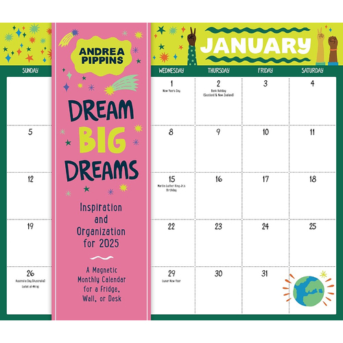 2025 Calendar Dream Big Dreams: Inspiration and Organization for 2025 Magnetic Wall Workman Publishing