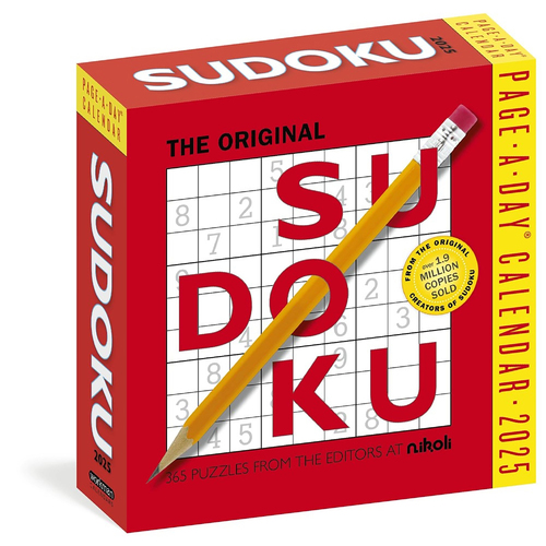 2025 Calendar Original Sudoku Page-A-Day Boxed Workman Publishing