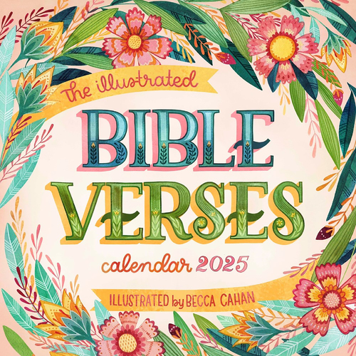 2025 Calendar Illustrated Bible Verses Square Wall Workman Publishing