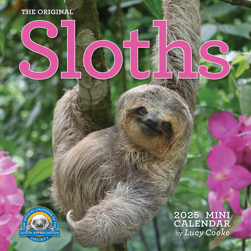 2025 Calendar Original Sloths Mini Wall Workman Publishing