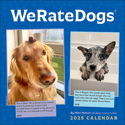 2025 Calendar WeRateDogs Square Wall Andrews McMeel AM87018