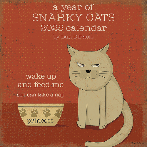 2025 Calendar Year of Snarky Cats Square Wall Andrews McMeel AM87100