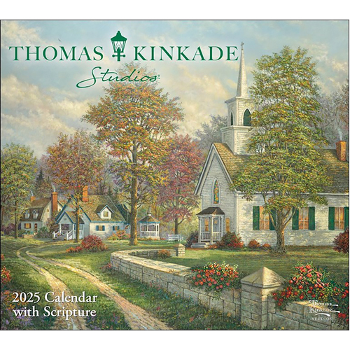 2025 Calendar Thomas Kinkade Studios w/ Scripture Deluxe Wall Andrews McMeel AM89180