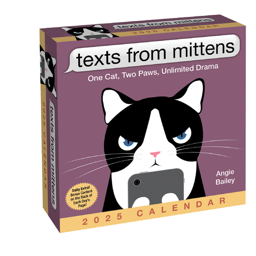 2025 Calendar Texts from Mittens the Cat Day-to-Day Boxed Andrews McMeel AM89500