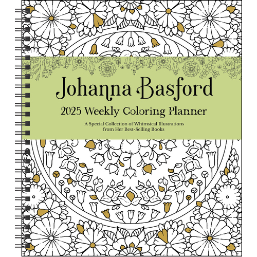 2025 Planner Johanna Basford Coloring Weekly Engagement Andrews McMeel AM89579