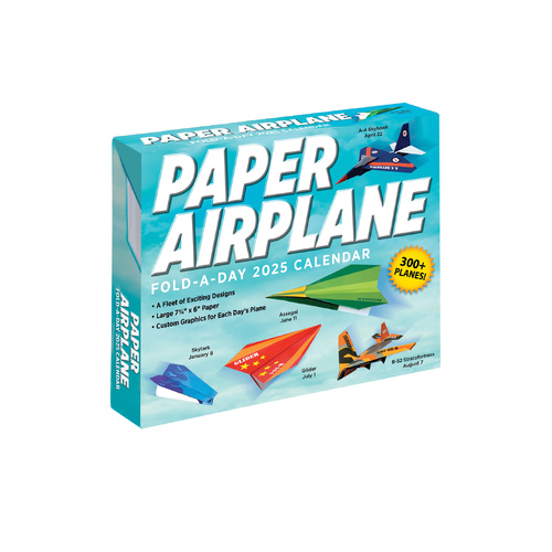 2025 Calendar Paper Airplane Fold-A-Day Day-to-Day Boxed Andrews McMeel AM91053