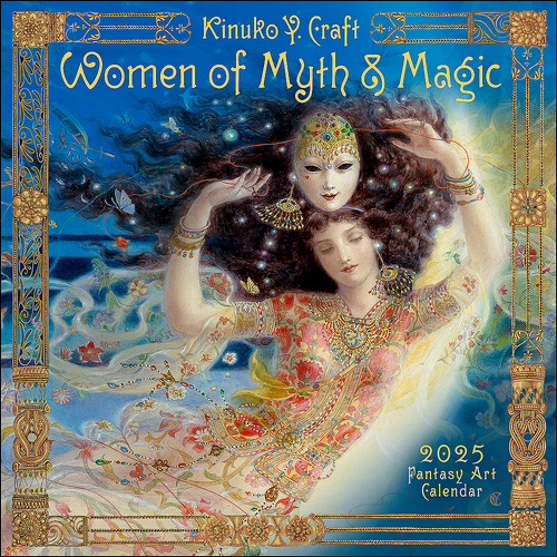 2025 Calendar Women of Myth & Magic by Kinuko Craft Square Wall Andrews McMeel AM92890