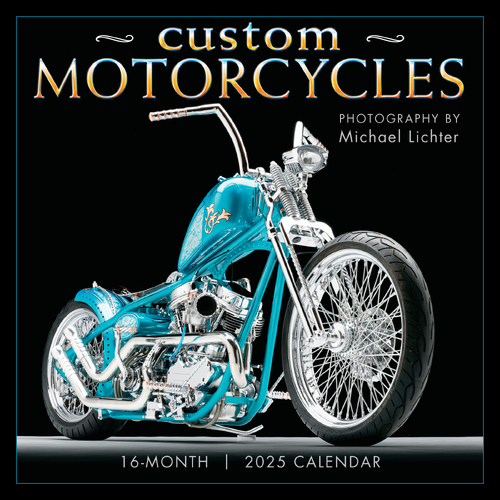 2025 Calendar Custom Motorcycles 16-Month Square Wall Sellers Publishing S39755