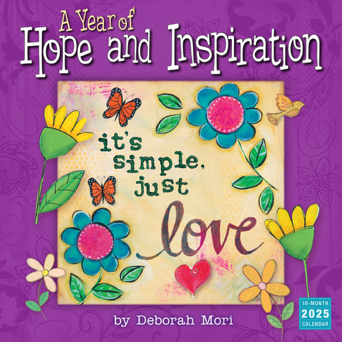 2025 Calendar A Year of Hope and Inspiration 16-Month Square Wall Sellers Publishing S40157