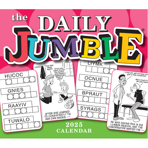 2025 Calendar Daily JUMBLE Day-to-Day Boxed Sellers Publishing S40829