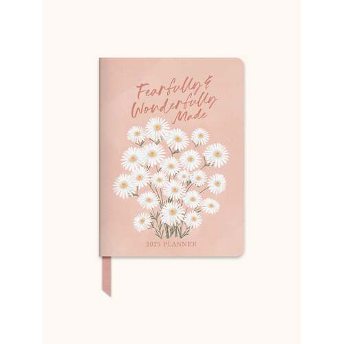 2025 17-Month Planner Fearfully & Wonderfully Made Pocket Weekly/Monthly Orange Circle Studio 25550