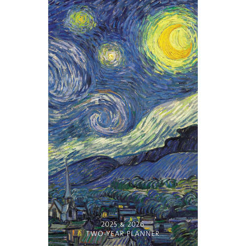 2025-2026 2-Year Planner van Gogh Pocket Monthly Graphique GF32602