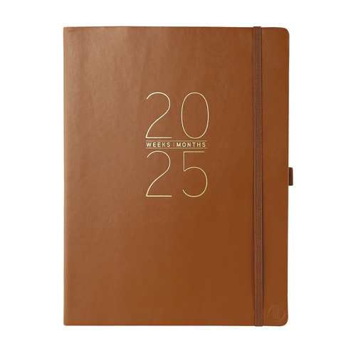 2025 18-Month Diary Apollo Collection 20x25cm Weekly/Monthly Brown Graphique de France GF32947