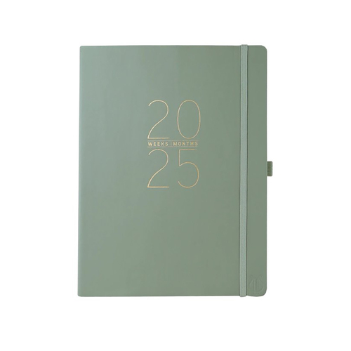 2025 18-Month Diary Apollo Collection 20x25cm Weekly/Monthly Green Graphique de France GF33104