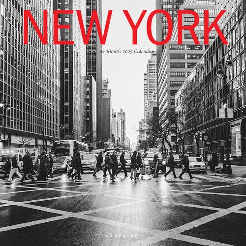 2025 Calendar New York 16-Month Square Wall Graphique GF35719