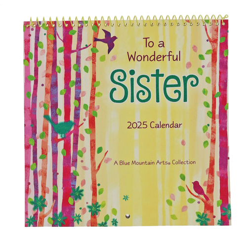 2025 Calendar To a Wonderful Sister Mini Wall Blue Mountain Arts CA5217