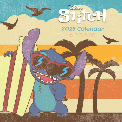 2025 Calendar Disney Lilo & Stitch Square Wall Pyramid I31678