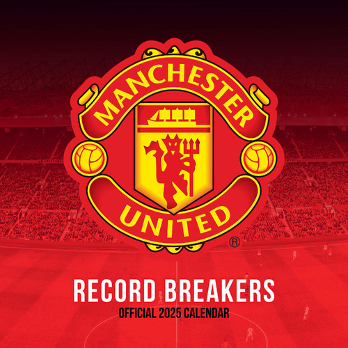 2025 Calendar Manchester United FC Record Breakers Square Wall Danilo D72749