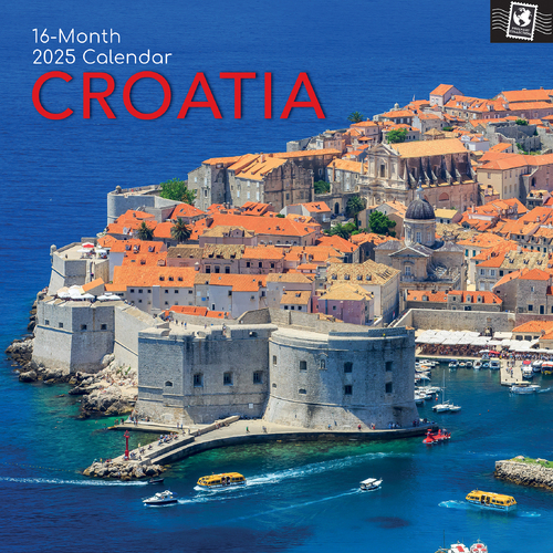 2025 Calendar Croatia 16-Month Square Wall Gifted Stationery GSC24995