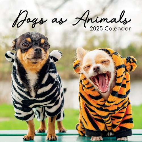 2025 Calendar Dogs as Animals 16-Month Square Wall Gifted Stationery GSC25016