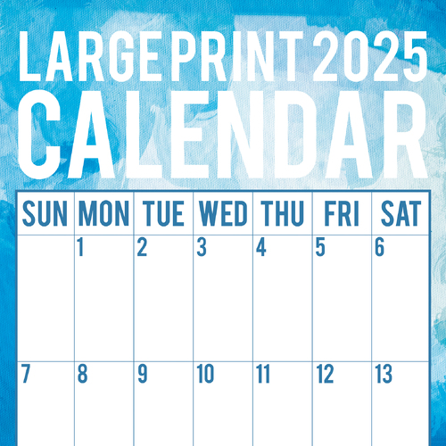 2025 Calendar Large Print Calendar 16-Month Square Wall Gifted Stationery GSC25096