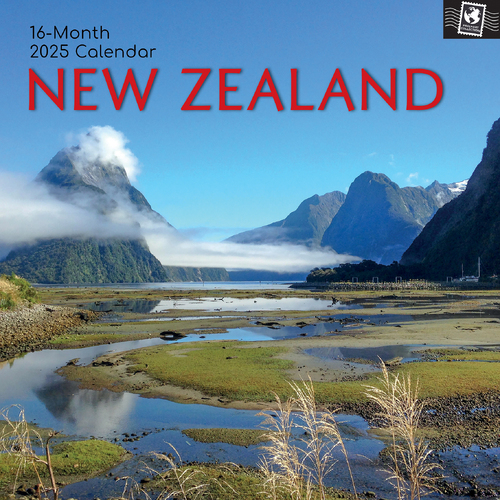 2025 Calendar New Zealand 16-Month Square Wall Gifted Stationery GSC25130