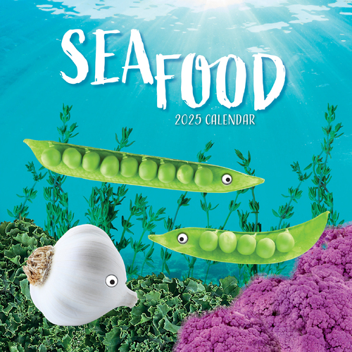 2025 Calendar Sea Food 16-Month Square Wall Gifted Stationery GSC25183