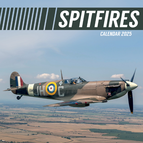 2025 Calendar Spitfires 16-Month Square Wall Gifted Stationery GSC25193