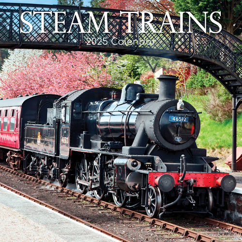 2025 Calendar Steam Trains 16-Month Square Wall Gifted Stationery GSC25197