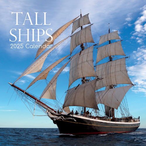 2025 Calendar Tall Ships 16-Month Square Wall Gifted Stationery GSC25209