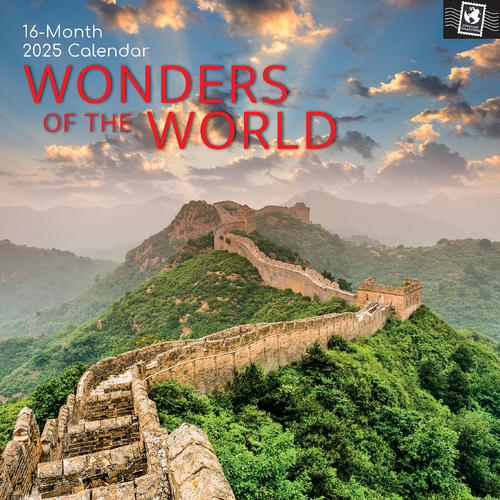 2025 Calendar Wonders of the World 16-Month Square Wall Gifted Stationery GSC25256