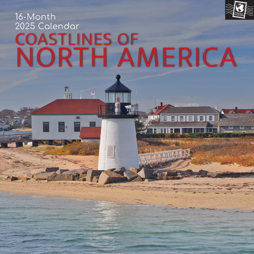 2025 Calendar Coastlines of North America 16-Month Square Wall Gifted Stationery GSC25288